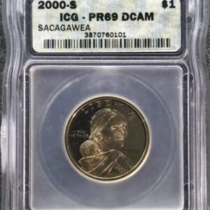 2000-S Sacagawea Golden Dollar ICG PR69 DCAM - Deep Cameo Proof